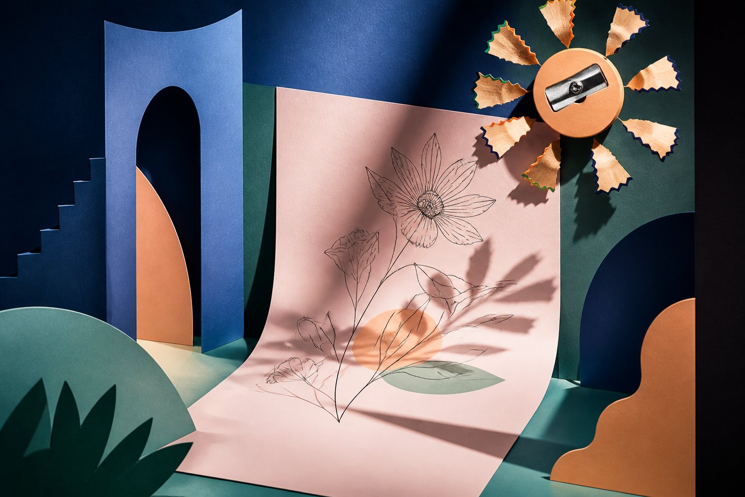 Sombras y luces sencillas para dar volumen a una página