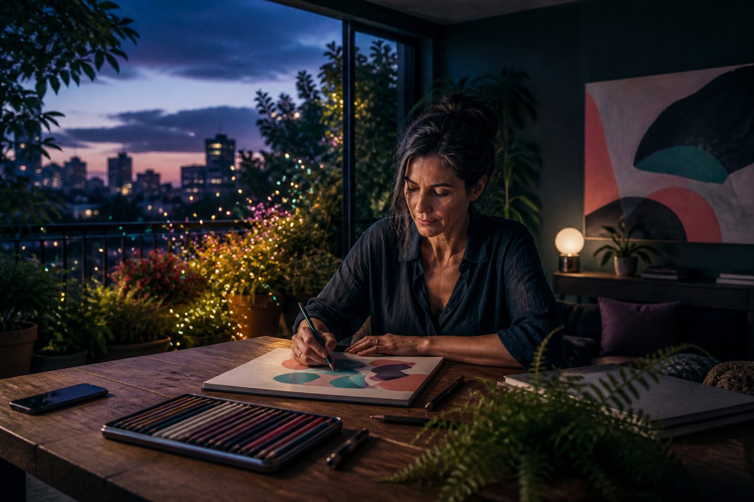 Una pausa creativa sin pantalla después del trabajo