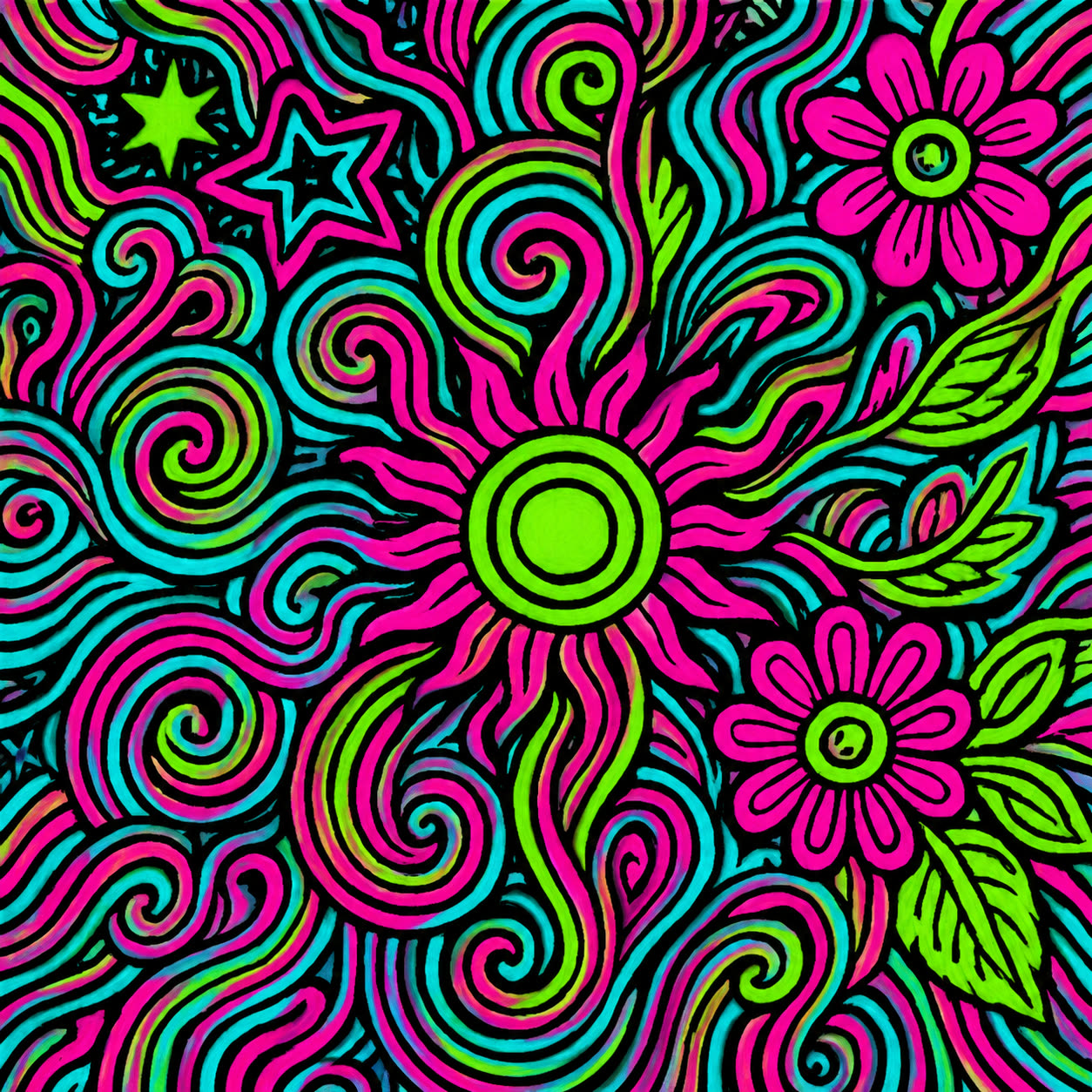 B, inspiración coloreada de Cosmic Bloom