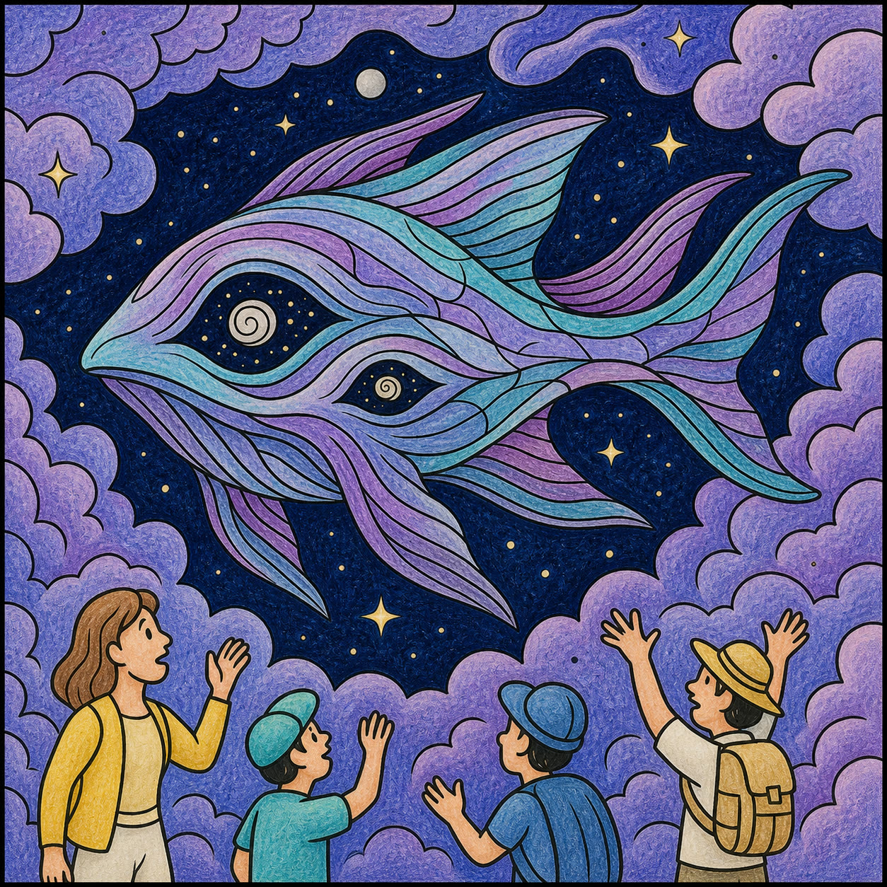 A, inspiración coloreada de Cosmic Bloom