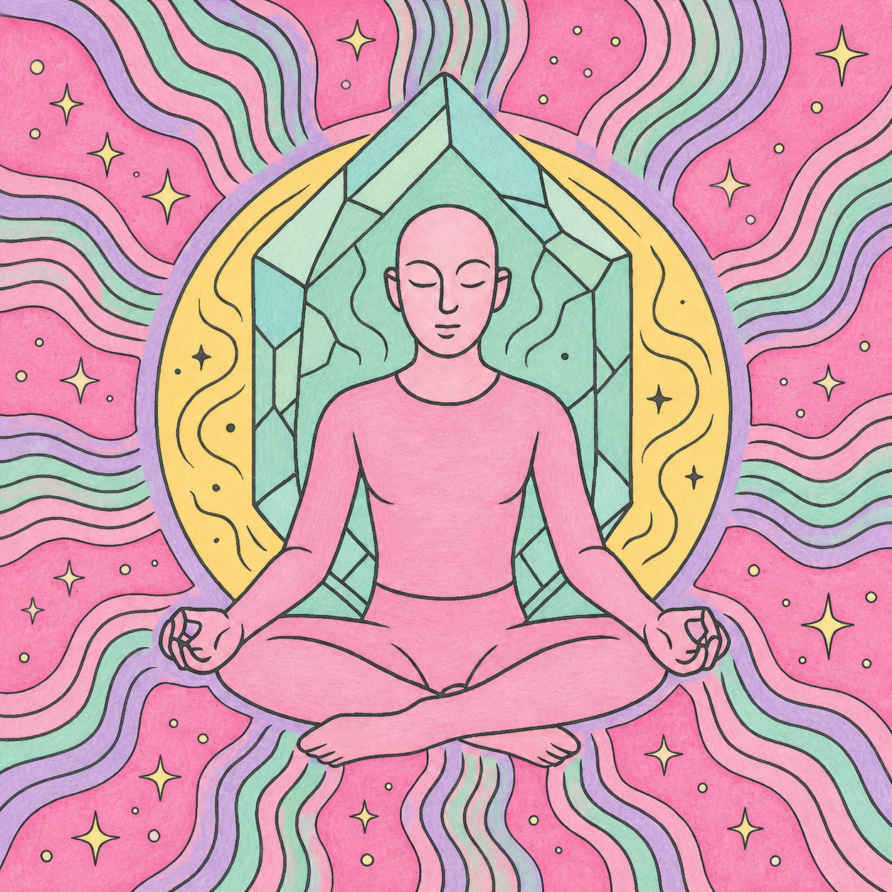 B, inspiración coloreada de Cosmic Bloom