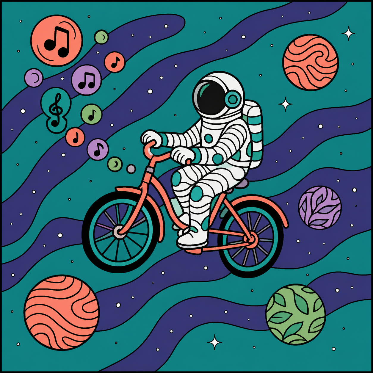 A, inspiración coloreada de Cosmic Bloom