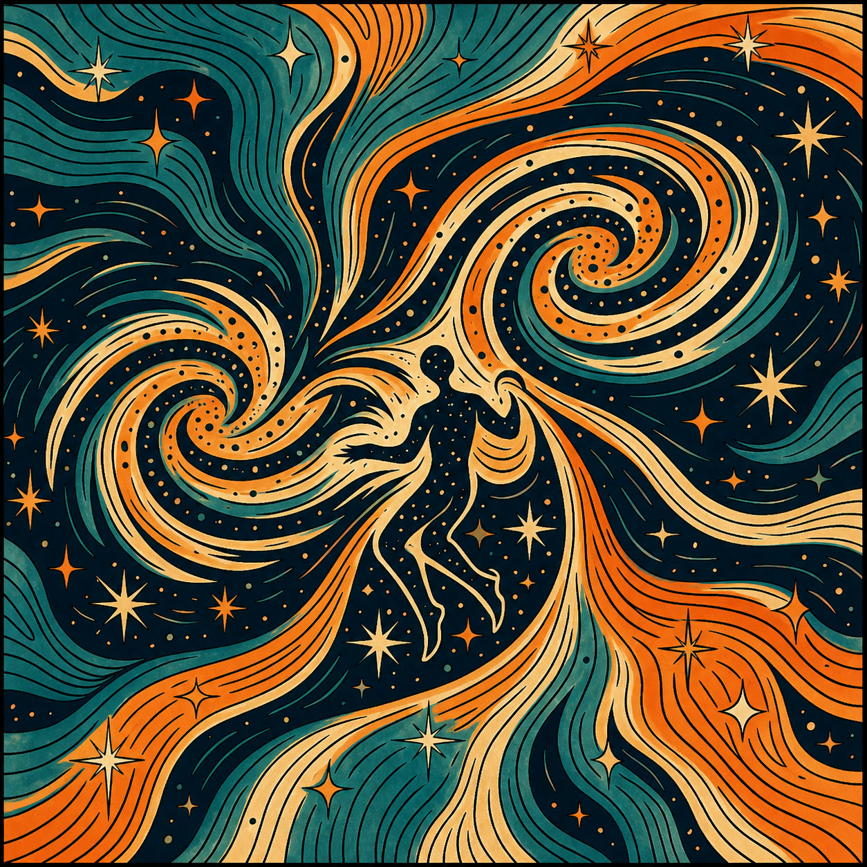 A, inspiración coloreada de Cosmic Bloom