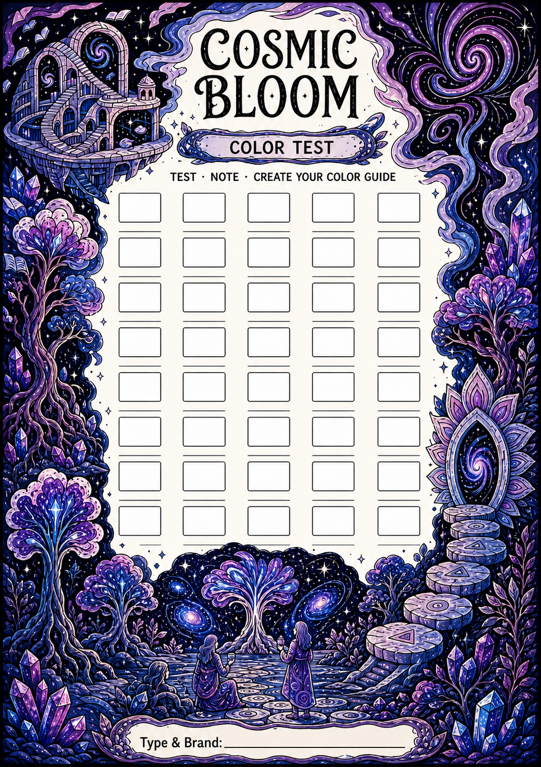 Cosmic Bloom color test preview