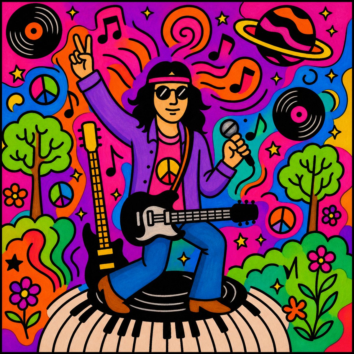 B, inspiración coloreada de Groove & Guitars