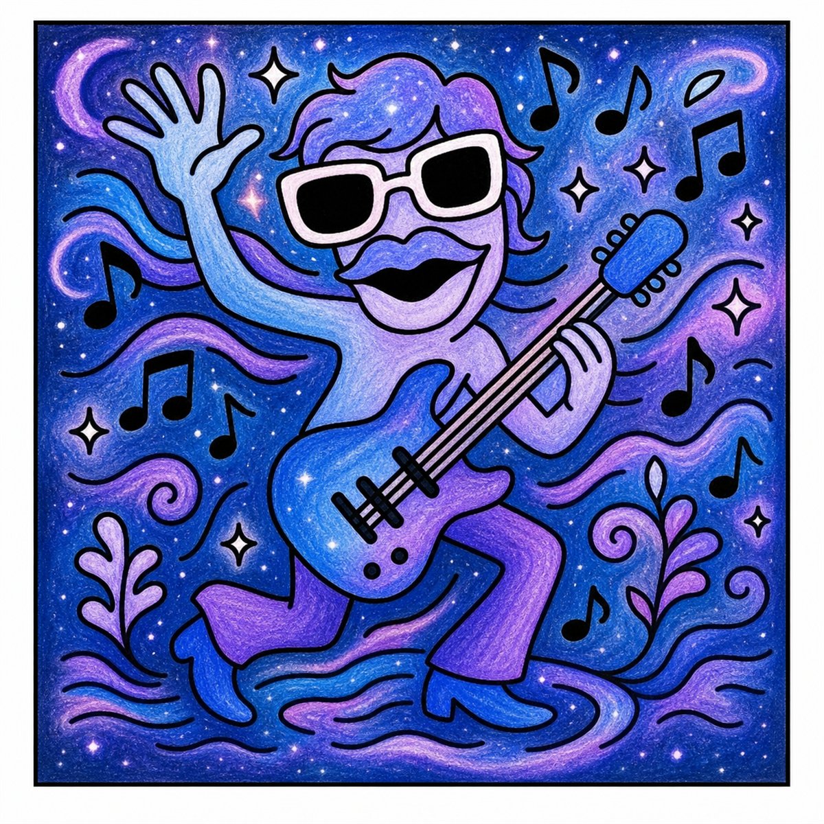 B, inspiración coloreada de Groove & Guitars