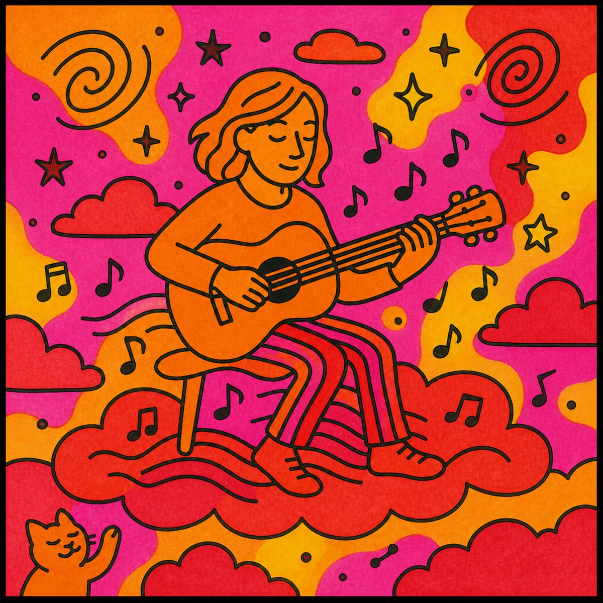 B, inspiración coloreada de Groove & Guitars