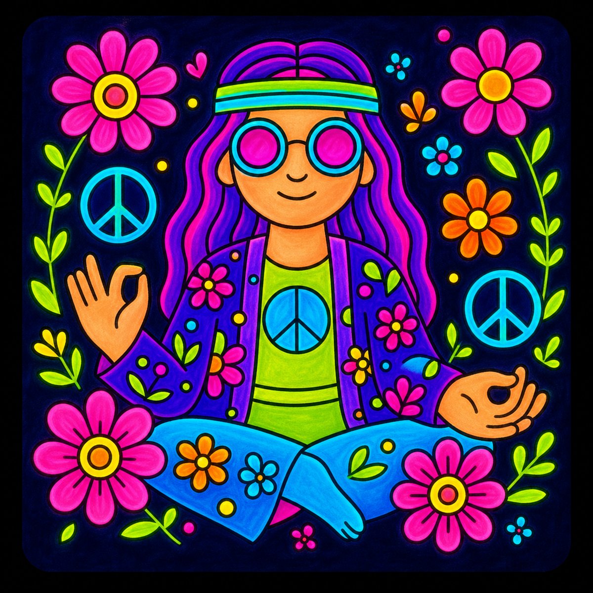 B, inspiración coloreada de Peace & Petals
