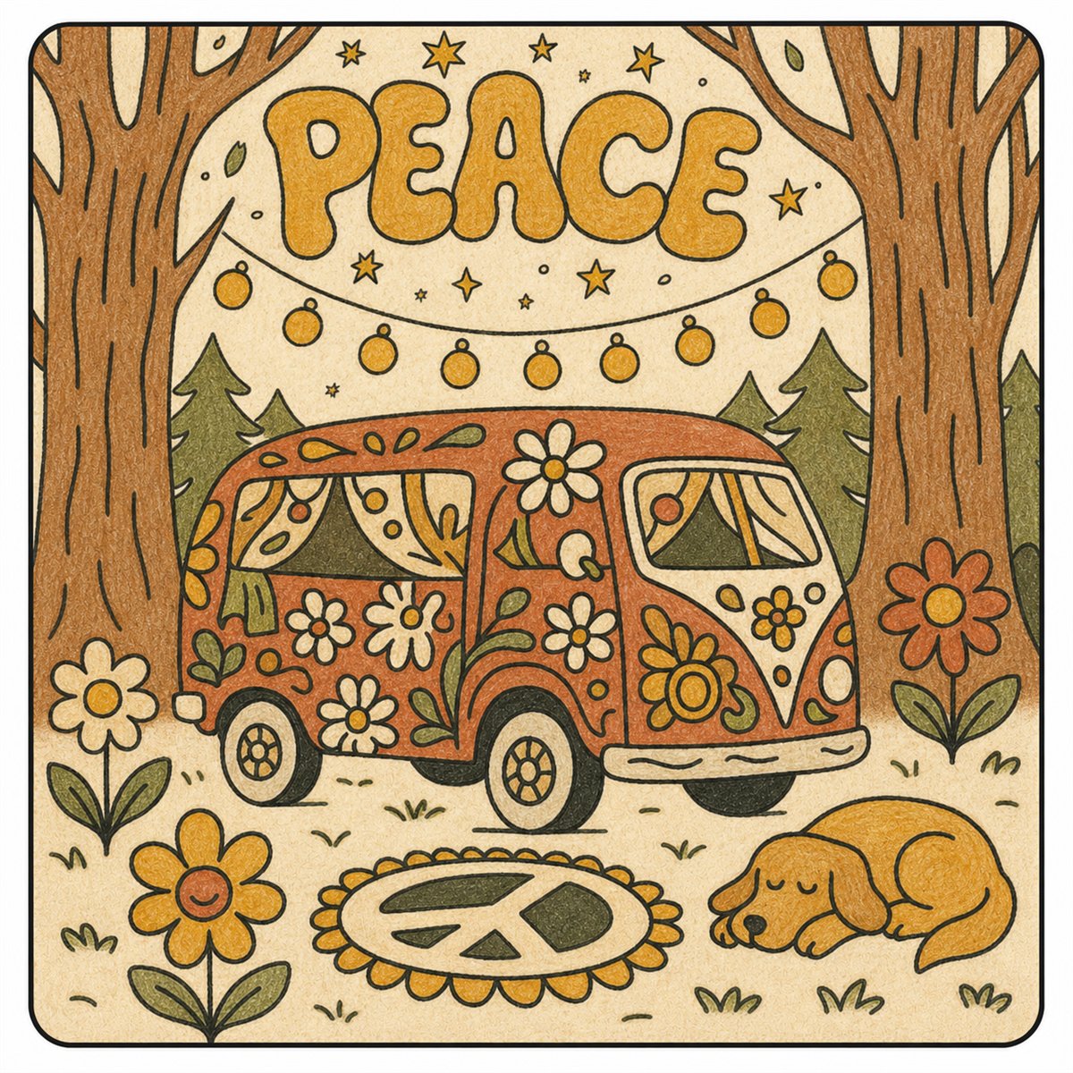 B, inspiración coloreada de Peace & Petals