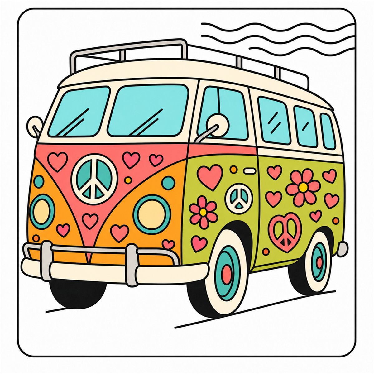 A, inspiración coloreada de Peace & Petals