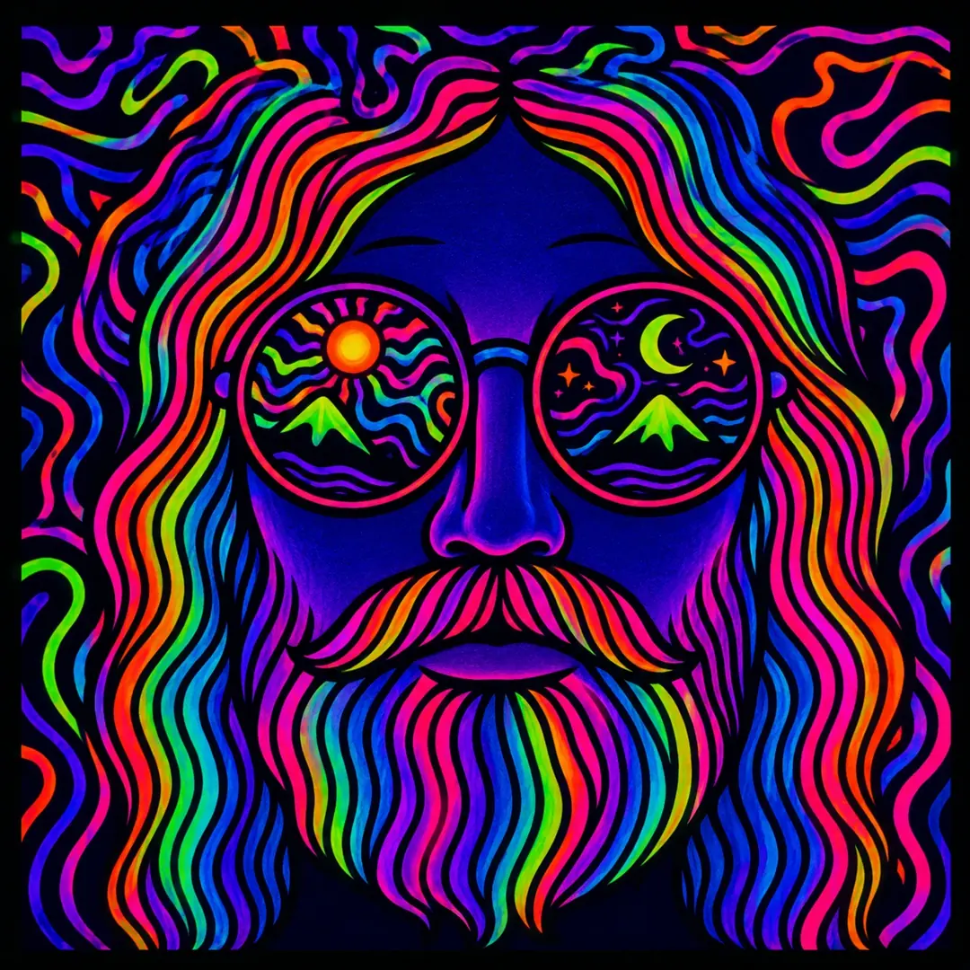 B, inspiración coloreada de Trippy & Groovy