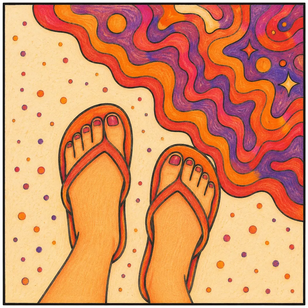 B, inspiración coloreada de Trippy & Groovy