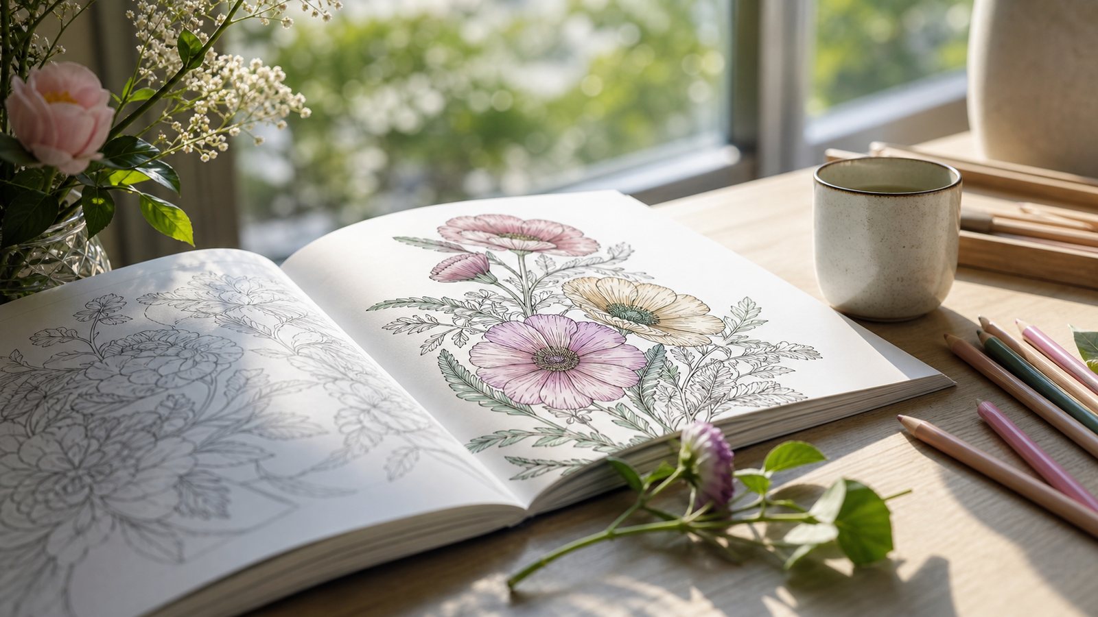 Por qué colorear flores puede ayudarte a relajarte
