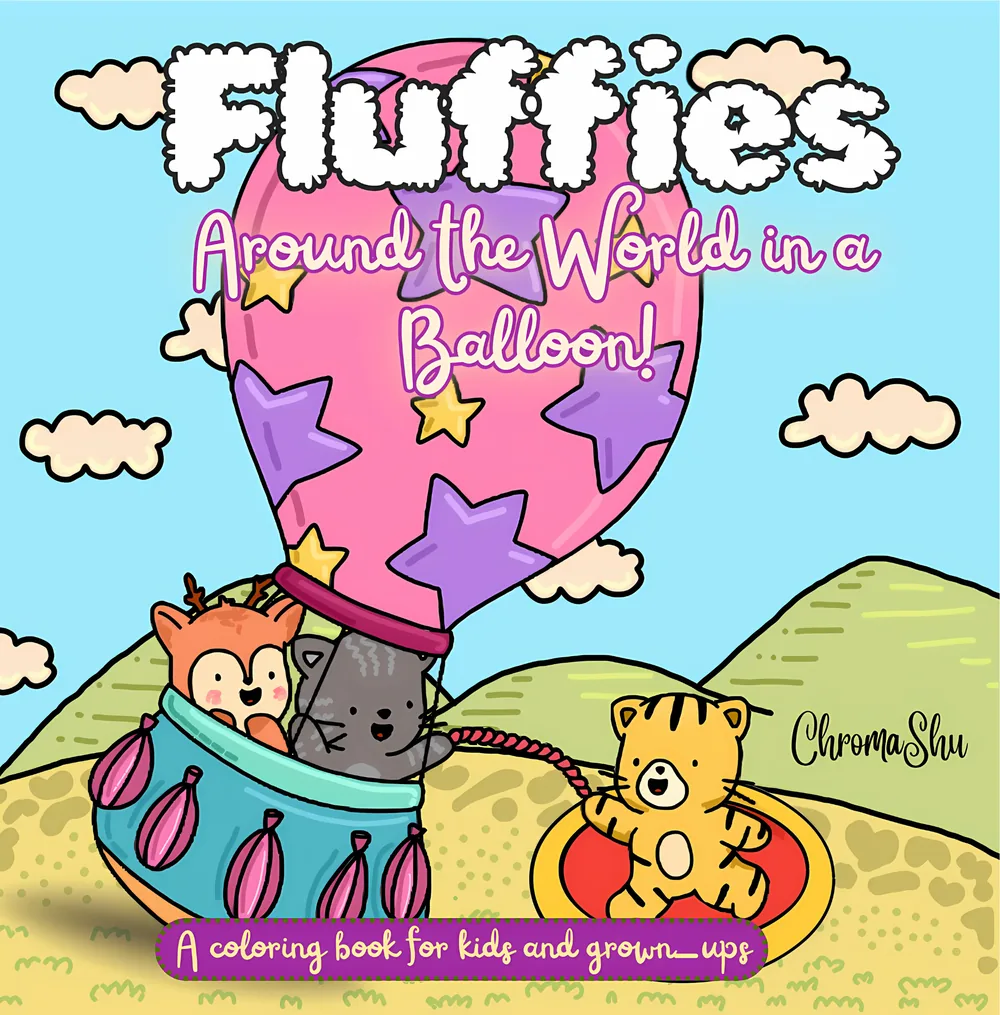 Fluffies around the world in a balloon cover